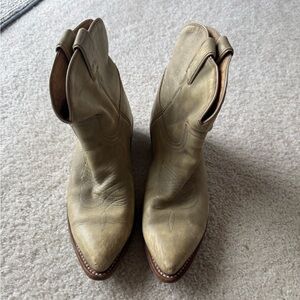 Frye Light Brown Leather Ankle Booties